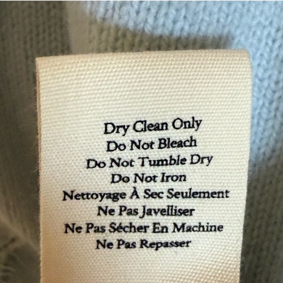 Love Shack Fancy Brandy Lace Long Sleeve Wool Cotton Cardigan Blue Large - Picture 6 of 8